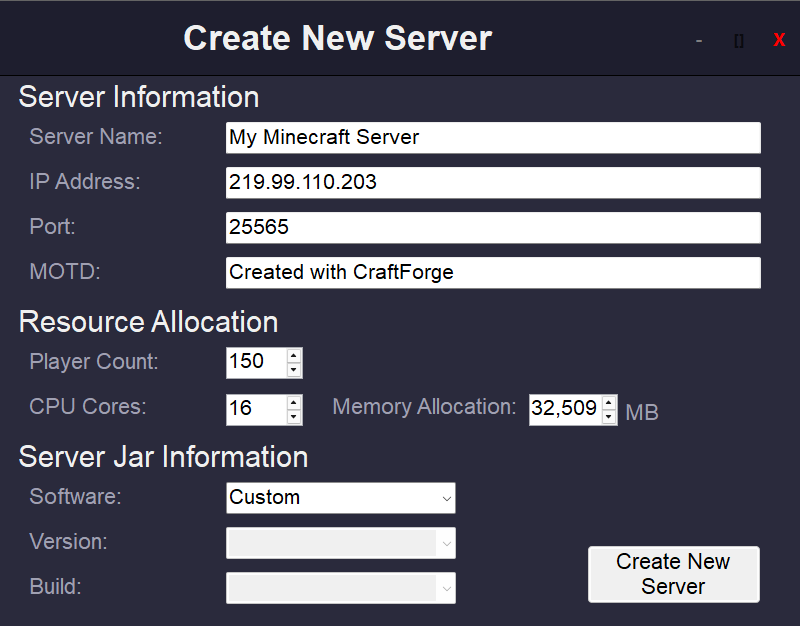 CraftForge-CreateNewServer CraftForge-CreateNewServer